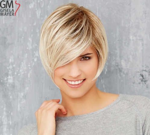 Wigs, synthetic hair, short, straight, lace front, monofilament and wefted